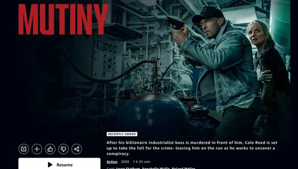 Prime Video a laissé les 95 minutes de Mutiny accessibles avant sa sortie américaine